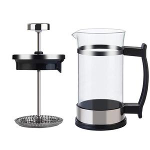 Cafetière à piston en verre écologique de 350 ml (12 oz) avec couvercle, pour une portion individuelle, théière, cafetière, bouilloire - Product Image 2
