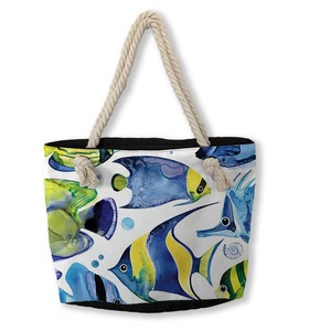 Tùy chỉnh in nhiệt đới dứa Tote Túi bông sợi dây thừng xử lý mùa hè bãi biển dây kéo cho mùa đông mùa thu mùa xuân sử dụng được thiết kế cho - Product Image 3