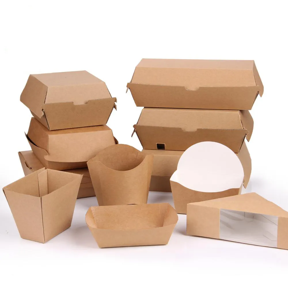 Large Clamshell Hamburger Take Out Carton,hot dog paper packaging box