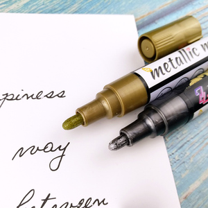 Flysea Bộ Bút Đánh Dấu Kim Loại Gồm 10 Màu Bút Đánh Dấu Lõi Bông Vĩnh Viễn Bút Đánh Dấu Kim Loại Tự Vẽ Và Sơn Nước - Product Image 4