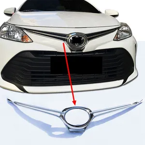 Nuovi Prodotti 2019 Auto Accessori Per Auto Anteriore Netto Cornice Decorativa Della Copertura Del Paraurti Anteriore Per Toyota VIOS/YARIS