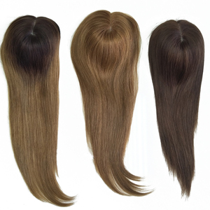 วิกผมผู้หญิง Remy สำหรับเปลี่ยนผมคน,ผมขาวผูกด้วยมือ100 - Product Image 1