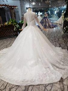 HTL289 como <span class=keywords><strong>vestido</strong></span> de boda blanco de manga larga con cuello de encaje a mano de marfil <span class=keywords><strong>vestido</strong></span> de <span class=keywords><strong>novia</strong></span> <span class=keywords><strong>vestido</strong></span> de boda - Product Image 6