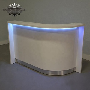 Escritorio <span class=keywords><strong>de</strong></span> recepción frontal para salón <span class=keywords><strong>de</strong></span> belleza moderno, forma curva, deskCB-R105 <span class=keywords><strong>de</strong></span> recepción para oficina - Product Image 3