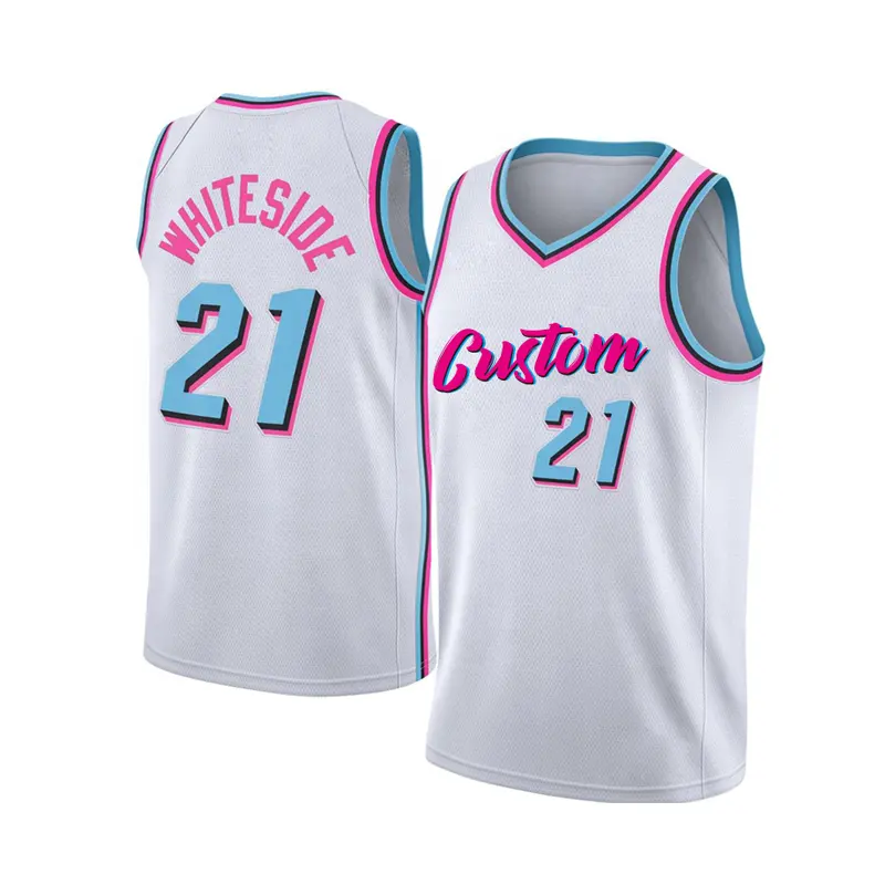 Custom Mens Vs Beste Nieuwste Kwaliteit Basketbal Jersey Uniform Goedkope Groothandel Miami Basketbal Jersey Tank Tops