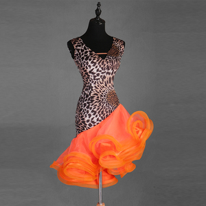Hiệu SuấT cạnh tranh giá rẻ mặc Phụ Nữ Cô Gái Leopard Dance DRESS <span class=keywords><strong>Latin</strong></span> - Product Image 2