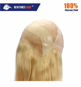 Beaux mono avec effacer poly autour et français dentelle avant avec blonde remy cheveux pour femmes f - Product Image 1