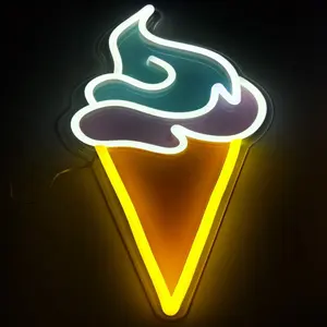 Trung quốc nhà máy bán buôn ice cream hình ảnh led neon sign tùy chỉnh cho các cửa hàng trong nhà ngoài trời