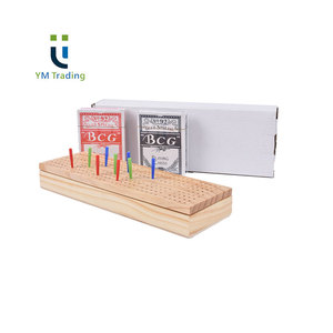 Jeu <span class=keywords><strong>de</strong></span> société classique en bois à quatre pistes et 248 trous pour le cribbage, avec <span class=keywords><strong>cartes</strong></span> à jouer et jeu multijoueur - Product Image 5