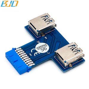 Dual 2 Port USB3.0 Adapter External Connector für Mainboard, 2 USB3.0 Typ A Buchse auf 20-pin (19-pin) Weibliche Header - Product Image 3