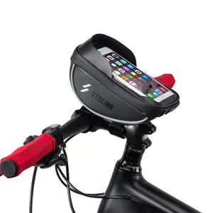 ROCKBROS Custom 6.0 Inch Waterproof GPS navigation Bicycle Handlebar Mobile Phone Holder Front Tube Touch Screen Bike Phone Bag