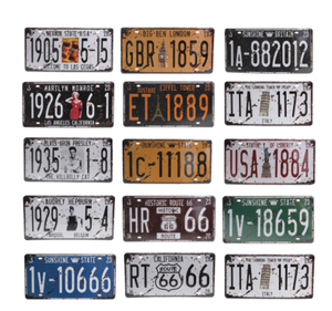 Benutzerdefinierte Handwerk Kunst Vintage Dekoration Retro Wanddekor 15,3 * 30,5 cm Metallkennzeichen - Product Image 1