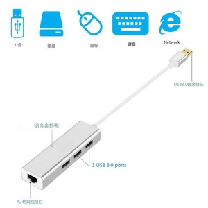 Top proveedor Venta caliente USB3.0 a RJ45 <span class=keywords><strong>USB</strong></span> con 3 Port <span class=keywords><strong>USB</strong></span> <span class=keywords><strong>adaptador</strong></span> <span class=keywords><strong>Ethernet</strong></span> - Product Image 2