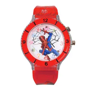 빨간 스파이더 맨 3d 실리콘 벨트 판지 시계, 빨간 소녀 판지 시계