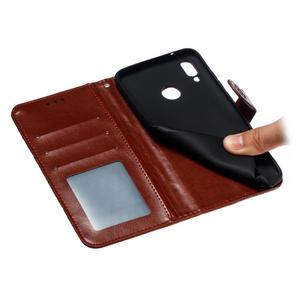 Di lusso dell'unità di elaborazione del magnete di vibrazione del cuoio di caso per Huawei Y9 2019 fessura per carta del raccoglitore del basamento di stile del libro cassa del telefono delle cellule - Product Image 5