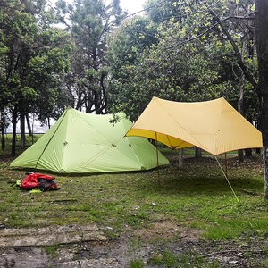2-Person Waterproof Nylon Rain Fly Tent <strong>with</strong> Aluminum <strong>Poles</strong> Outdoor Camping Shelter <strong>Tarp</strong> - Product Image 2