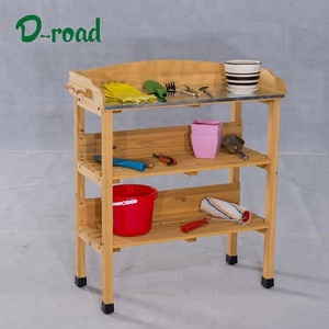 Exceptionnel jardin décoration extérieure en bois <span class=keywords><strong>table</strong></span> <span class=keywords><strong>de</strong></span> <span class=keywords><strong>rempotage</strong></span> <span class=keywords><strong>rempotage</strong></span> banc - Product Image 2