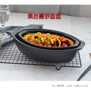 Fabricants de haute qualité en céramique de style chinois cuit pan pas cher prix noir porcelaine micro-ondes plaque - Product Image 4