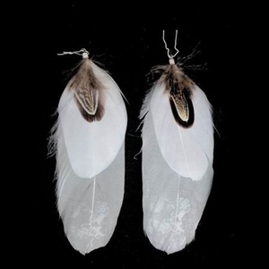 Chine Fabricant ER-70 Mode Blanc Plume Indien <span class=keywords><strong>Tragus</strong></span> <span class=keywords><strong>Boucle</strong></span> D'oreille Avec Une Excellente Qualité - Product Image 1
