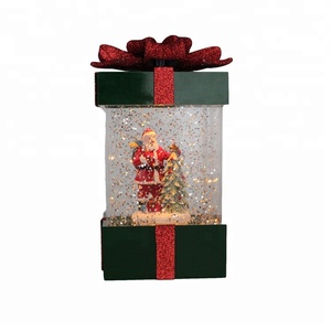 Bán Buôn Polyresin Chiếu Sáng Santa Claus Nước Spinning Giáng Sinh Trang Trí Độc Đáo Quả Cầu Tuyết - Product Image 2