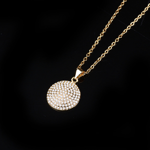 Artículos de Regalo para el Día de San Valentín VHengdian, Joyería de Circonio para Boda y Compromiso, Collar con Colgante Chapado en Oro Amarillo de 18K - Product Image 2