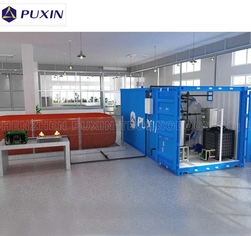 Dairy and Poultry Farm Manure Fermentation to Biogas and Electricity Container Biogas Plant