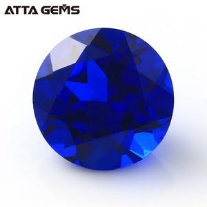 En gros #113 Synthétique Taillé en Brillant rond Bleu <span class=keywords><strong>Spinelle</strong></span> Pierres pour Bijoux En Argent - Product Image 1