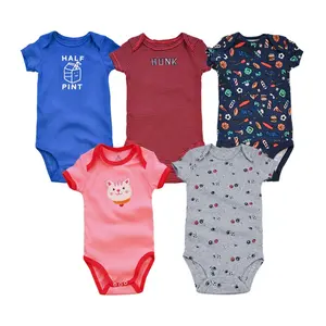 Großhandel Baby Kleidung Strampler Schöne Kurzarm Babyspielanzug