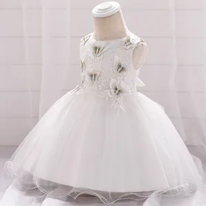 Meiqiai nouveau Style formel volants dentelle fête de mariage soirée princesse enfants fleur bébé fille robe pour fille L1889XZ