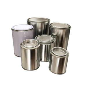 Boîte de peinture avec couvercle à levier en métal boîte de conserve ronde emballage pour colle et revêtement - Product Image 6