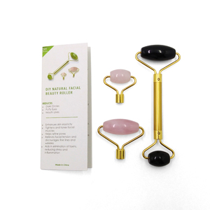 Real Jade de doble rodillo Facial masajeador de cuerpo completo de la mandíbula cuello de masajes faciales <span class=keywords><strong>masaje</strong></span> jade - Product Image 6