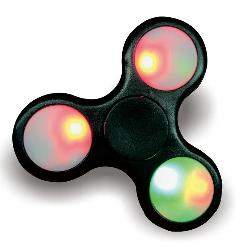 2 speed plastic case led fidget spinner with led light for stress relief