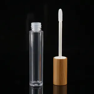 Lápiz labial Natural de bambú, tubo de brillo de labios, contenedor de tubo cosmético