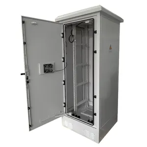 Outdoor telecom 19inch rack equipment cabinet with fan