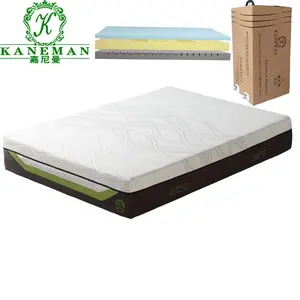 Hot sale luxury comfortable bed memory foam 12 inch king queen size compressed vacuum roll up mattress orthopedic colchones