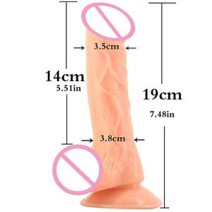 Dildo Realistico in PVC Morbido, Design Flessibile e Sicuro per il Corpo con Ventosa Potente per Uso Senza Mani - Product Image 6