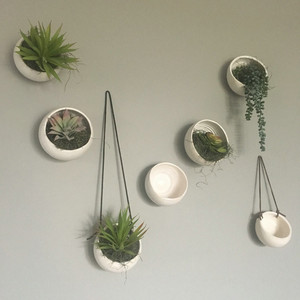 Moderne concis blanc mat balcon patio décor verticale unique <span class=keywords><strong>pot</strong></span> de jardin/plante verte <span class=keywords><strong>pot</strong></span> <span class=keywords><strong>mural</strong></span> en céramique pour le jardinage - Product Image 1