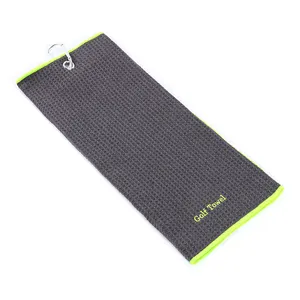 fitness towel microfiber waffle golf towel with clip 100% bamboo fiber fitness towel anti-baterial gym sport bamboo pocket