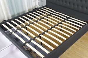 Luxury California Hotel Storage Modern Velvet Full Platform Single Doiuble Twin King Queen Size Bed Frame con <span class=keywords><strong>testiera</strong></span> portaoggetti - Product Image 3