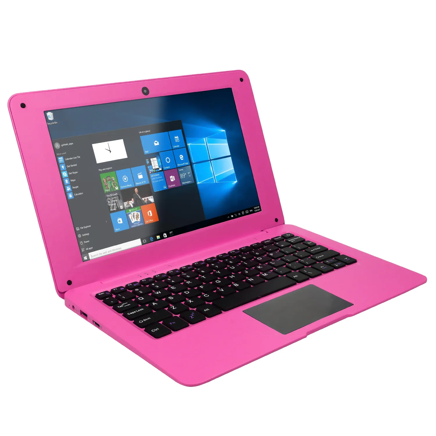 Mini computador portátil barato, cor rosa pc1068 novo laptop 10.1 polegadas win 10 z8350 + ips + 2g + 32g mini notebook