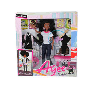 Latest <span class=keywords><strong>Fashion</strong></span> 12.5 Inch Black African <span class=keywords><strong>America</strong></span> Girl <span class=keywords><strong>Doll</strong></span> - Product Image 1