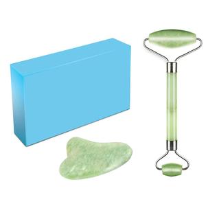 Rouleau de Jade <span class=keywords><strong>Gua</strong></span> <span class=keywords><strong>Sha</strong></span> Grattage Outil de Massage Anti-âge 100% Faciale naturelle Jade Pierre D'oeil de Visage <span class=keywords><strong>Cou</strong></span> Beauté - Product Image 1