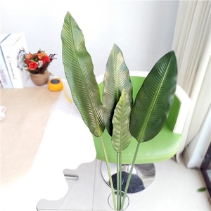 Hojas de plantas artificiales grandes, <span class=keywords><strong>Dypsis</strong></span> <span class=keywords><strong>Lutescens</strong></span>, simulación de látex, hojas de plátano, 2, 2 - Product Image 2