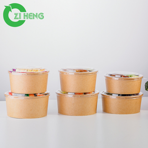Les plus populaires à mur unique jetable <span class=keywords><strong>bol</strong></span> de papier kraft pour la nourriture avec <span class=keywords><strong>le</strong></span> couvercle - Product Image 1