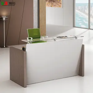 Mesa de mostrador de tienda de diseño moderno, escritorio pequeño de recepción de oficina