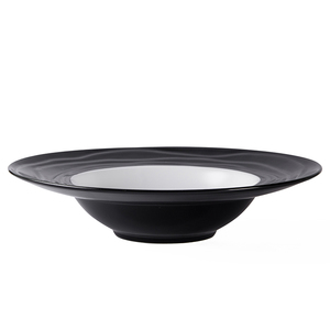 Moderno mate de <span class=keywords><strong>cristal</strong></span> vajilla Negro Grande plato de sopa de porcelana - Product Image 6