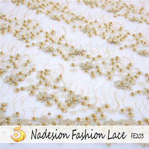 Venta al por mayor de la fábrica de 3d encaje beige/<span class=keywords><strong>3</strong></span> d encaje vestido tela en guangzhou - Product Image 2