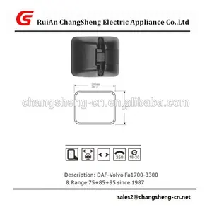 Auto New gương chiếu hậu Side gương cho daf Volvo fa1700-3300 & Phạm vi 75 + 85 + 95 kể từ khi 1987 205 mét * 170 mét CS