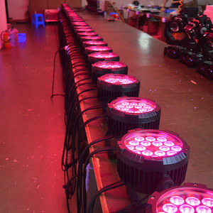 Harga grosir 18*12w RGBWA + UV lampu par led datar desain novel modern luar ruangan tahan air lampu par led