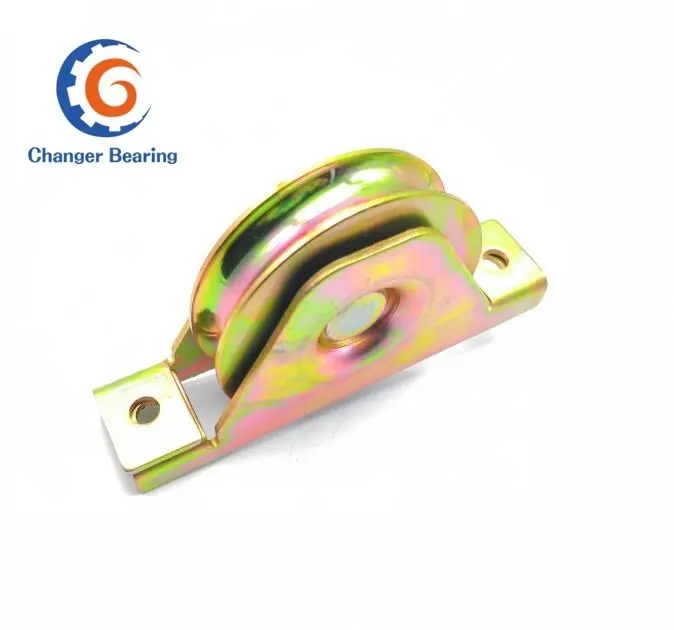 U Groove Color Zinc-Plated Steel Durable Pulley Sliding Gate Wheel